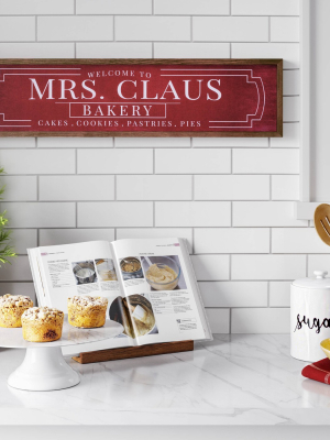 28" X 7" Mrs. Claus Wall Sign Panels Red - Threshold™