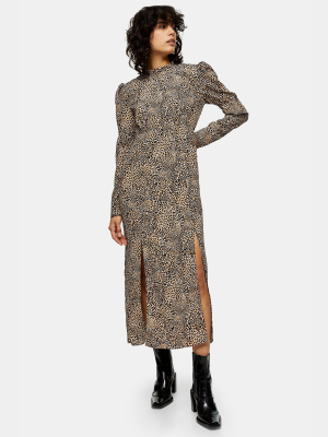 Tall Animal Sleeve Detail Midi Dress