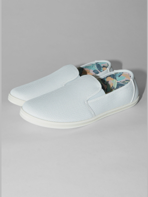 White Mesh Slip On Trainers