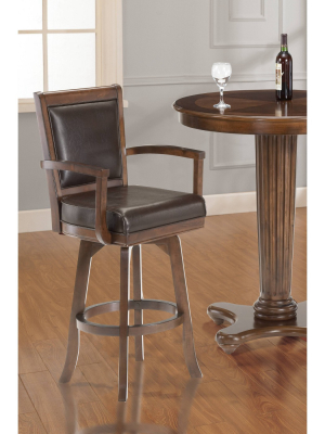 30" Ambassador Swivel Armchair Barstool Wood/cherry - Hillsdale Furniture