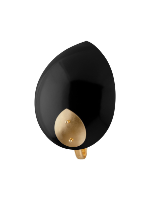 Lotus Gold Leaf Wall Sconce