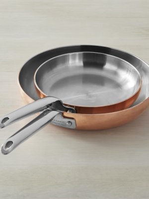 Williams Sonoma Professional Copper Fry Pan Set, 8" & 10"