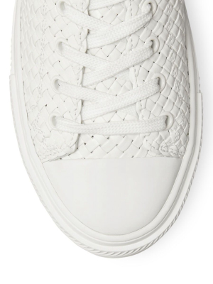 Stuart Weitzman Wova Woven Low-top Sneakers