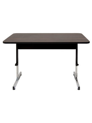 47.5" Canvas & Color Adjustable All Purpose Desk Black/walnut - Calico Designs