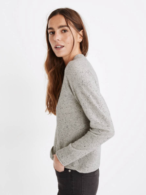 Donegal Cashmere Roll-trim Pullover Sweater