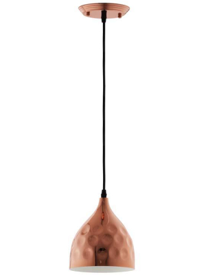 Freya 6.5" Bell-shaped Rose Gold Pendant Light