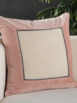 Hendrix Border Blush & Cream Pillow