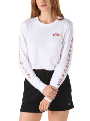 School U Long Sleeve Crop Tee