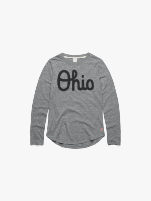 Women's Script Ohio Long Sleeve Tee