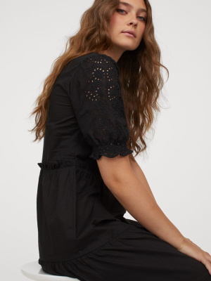 Eyelet Embroidery-detail Dress