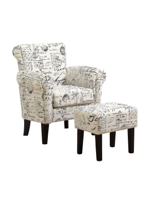 2pc Accent Chair Set Vintage French - Everyroom