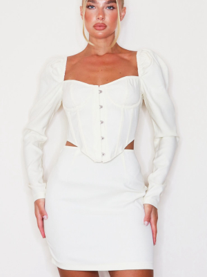 Cream Puff Long Sleeve Bust Cup Corset