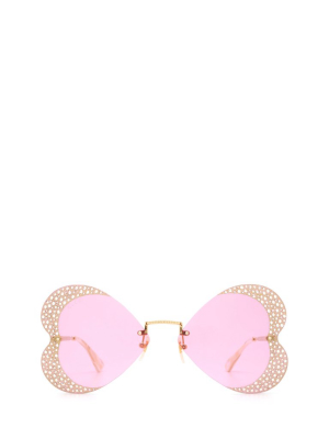 Gucci Eyewear Heart Frame Sunglasses