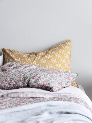 Bedding Made With Liberty Fabric Capel Mustard