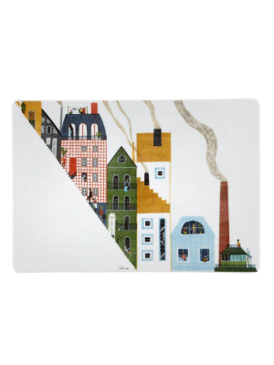 Vista Alegre 2i Rectangular Decorative Plate By Violeta Lpiz