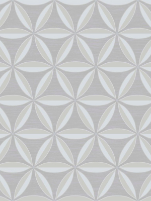 Lens Geometric Wallpaper In Grey And Taupe From The Casa Blanca Ii Collection By Seabrook Wallcoverings