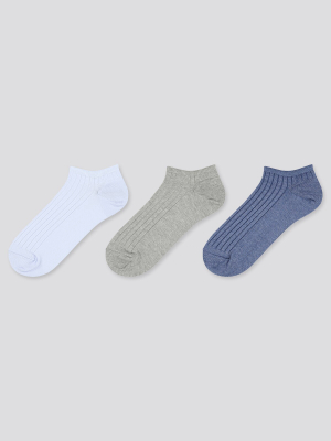 Women Ribbed Short Socks (3 Pairs)