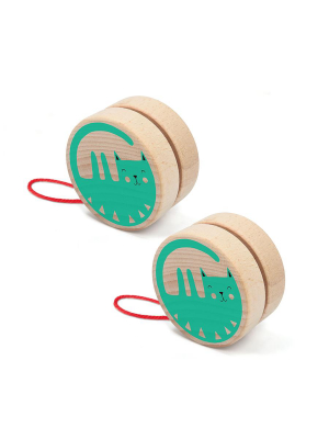 Toy . Wooden Yoyo - Cat