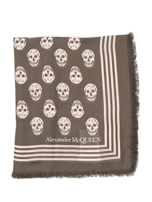 Alexander Mcqueen Biker Skull Scarf