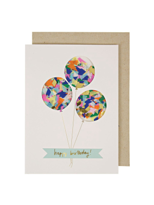 Balloon Confetti Shaker Card