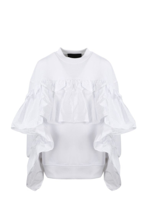 Redvalentino The Black Tag Ruffled Sweatshirt