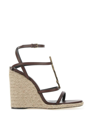 Saint Laurent Cassandra Wedged Sandals