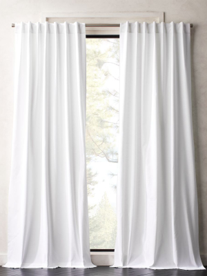 White Basketweave Ii Curtain Panel
