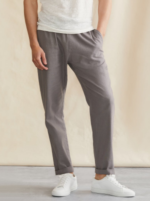 Stretch Linen Pull On Pant