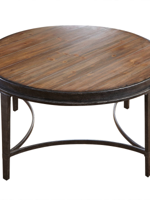 Gianna Round Cocktail Table Antique Tobacco - Steve Silver