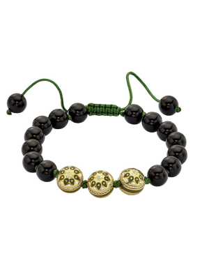 Onyx Bead Bracelet - Army Green