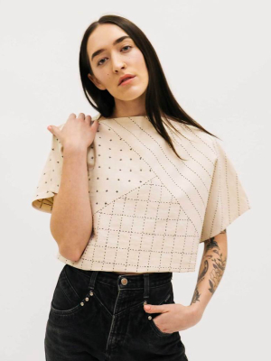 Box Crop Top - Bone