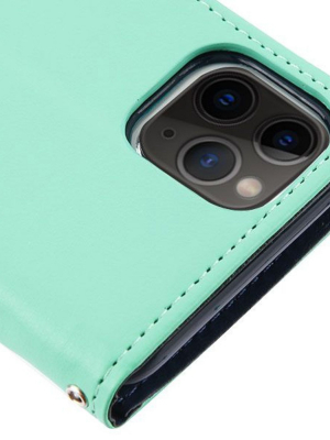 For Apple Iphone 11 Pro Teal Blue Myjacket (xtra Series) Leather Case W/stand