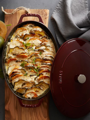 Staub Cast-iron Oval Gratin With Lid