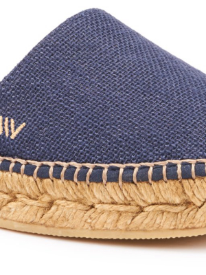 Candell Linen Espadrilles - Navy