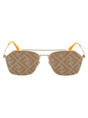 Fendi Eyewear Ff Motif Aviator Sunglasses