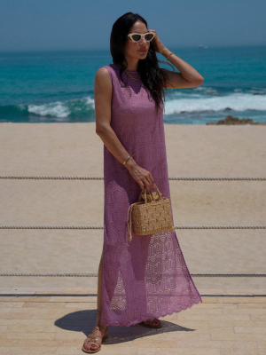 Long Shift Tunic In Lavender Lace