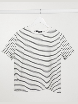 New Look Boxy Tee In Stripe