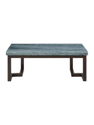 Cypher Marble Rectangular Coffee Table Gray - Picket House Furnishings