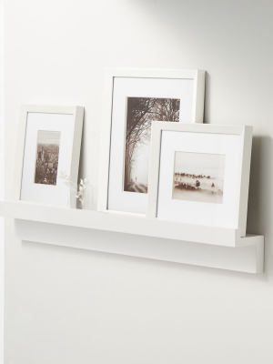 White Photo Ledge & Frame Set