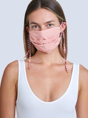 Red Gingham Face Mask