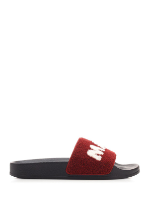 Marni Logo Embellished Slides