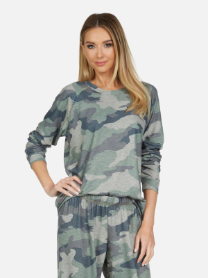 James Le Army Camo Raglan