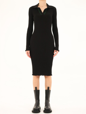 Bottega Veneta Rib Knit Midi Dress