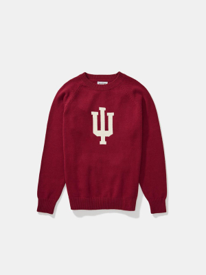 Indiana Letter Sweater (crimson)