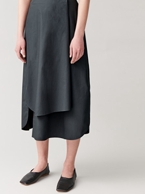 Twisted Cotton Wrap Skirt