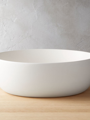 Crisp Matte White Serving Bowl