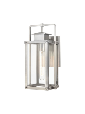 Crested Butte 1-light 14 X 8 X 7 Outdoor Sconce With Clear Glass Enclosure In Various Colors