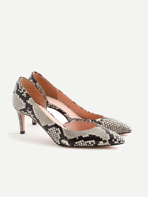 Lucie Pumps In Snake-embossed Leather