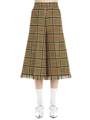 Msgm Tweed Wide Leg Pants