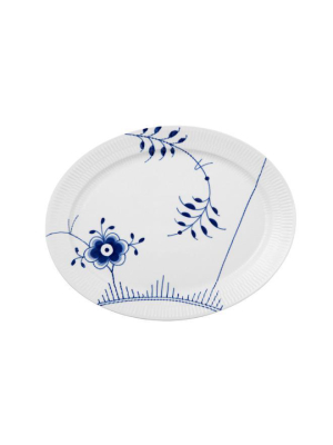 Blue Fluted Mega Oval Platters